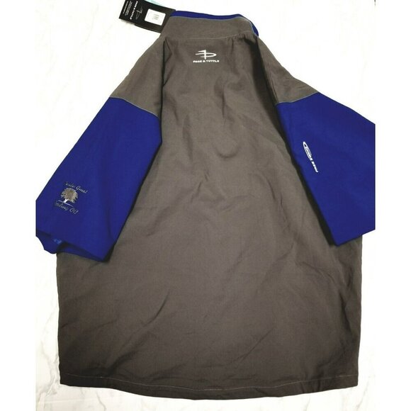 Page & Tuttle Mens Blue/Gray Windproof Golf Pullover - Free Swing Technology Wat - Picture 15 of 16